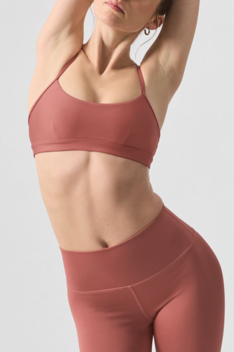 Airlift Intrigue leggings + bra  - SET - Soft terracotta