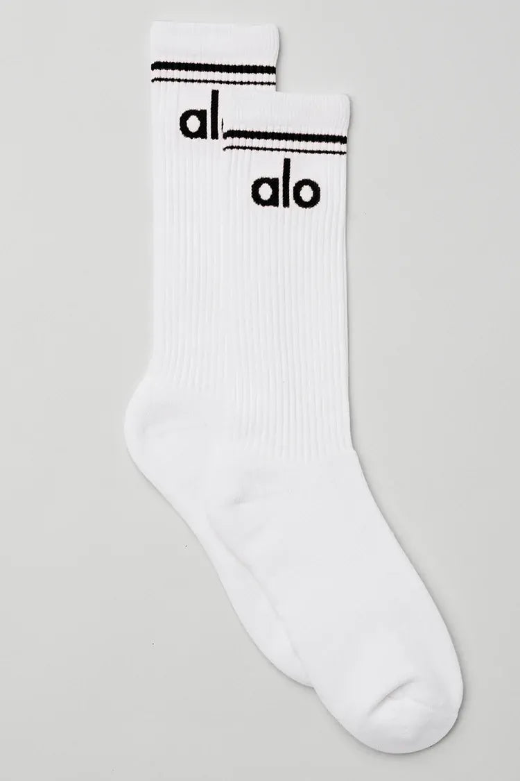 Unisex Throwback Sock - White/black