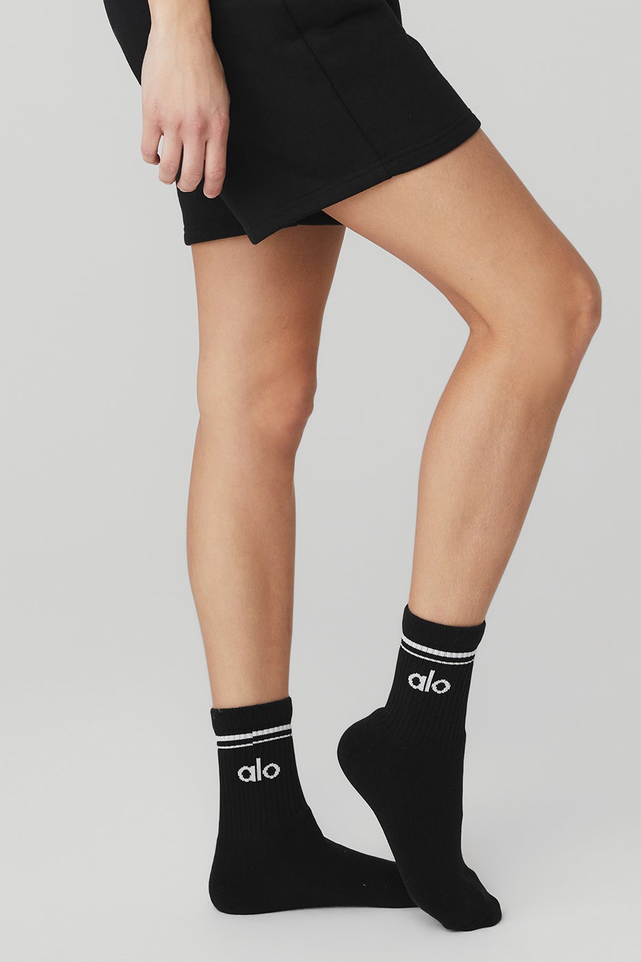 Half-Crew Throwback Sock - Unisex - Black/White