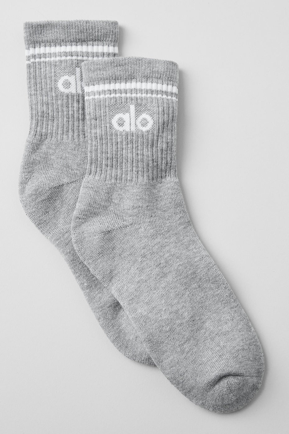 Half-Crew Throwback Sock - Unisex - Athletic Heather Grey/White