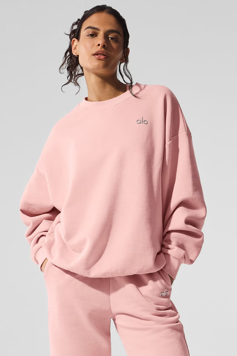 Accolade Crew Neck Pullover - Pink Quartz