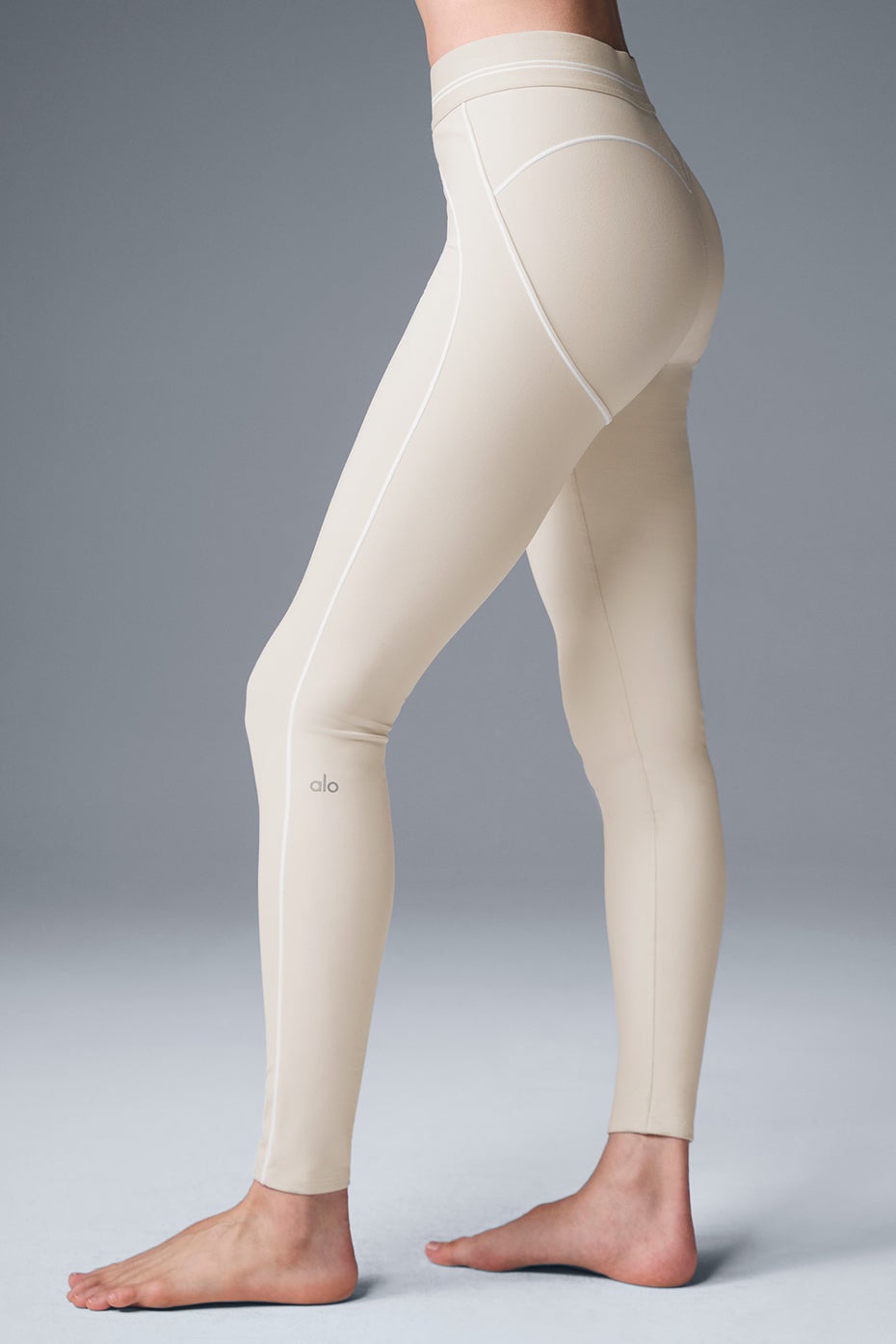 Airbrush High-Waist Heart Throb Legging - Oat Milk