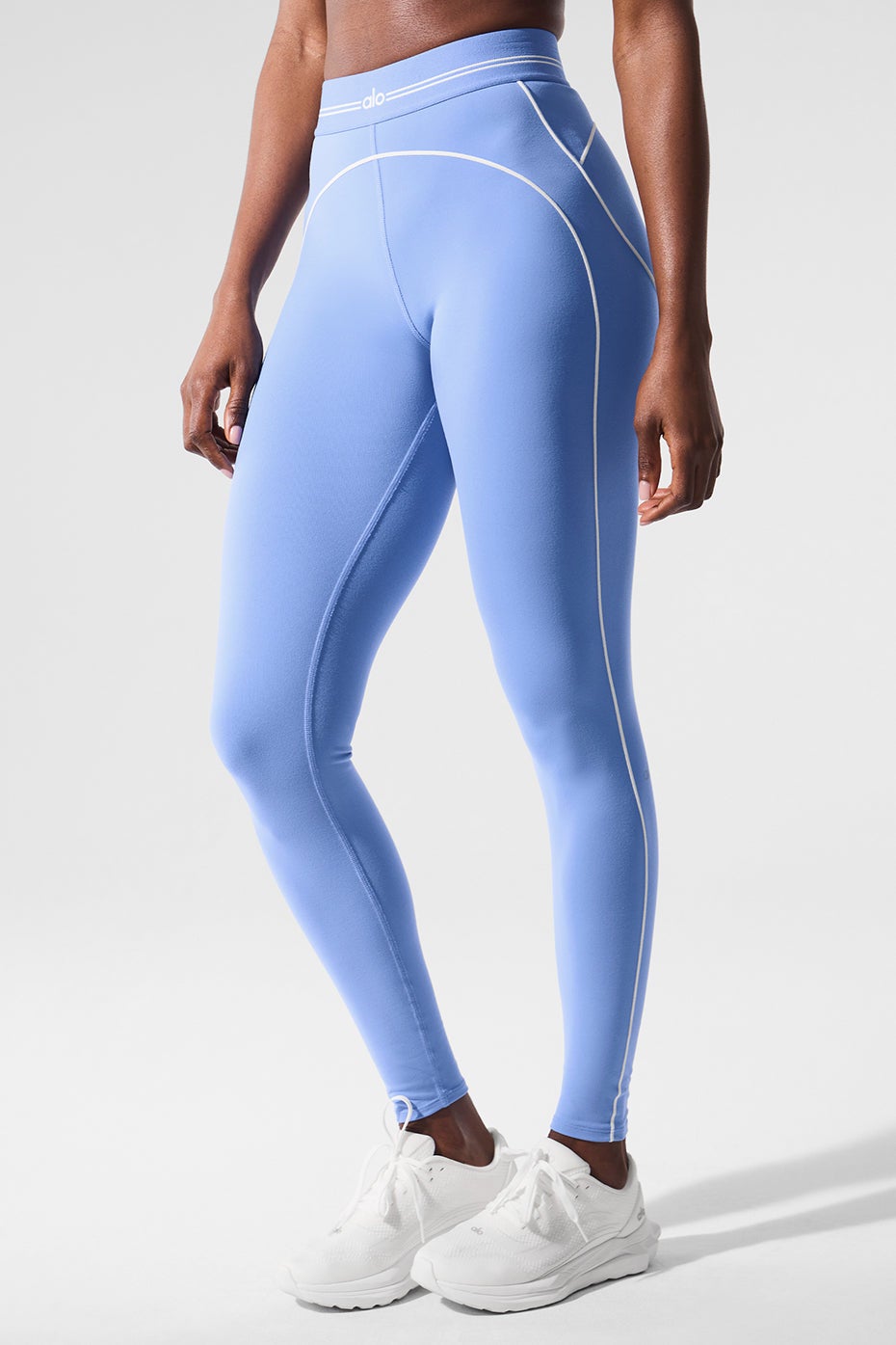 Airbrush High-Waist Heart Throb Legging - Crystal Clear Blue
