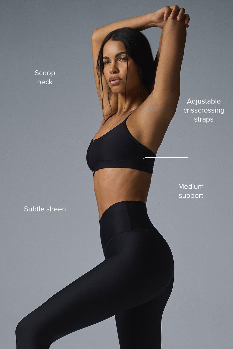 Airlift Intrigue leggings + bra  - SET - Black