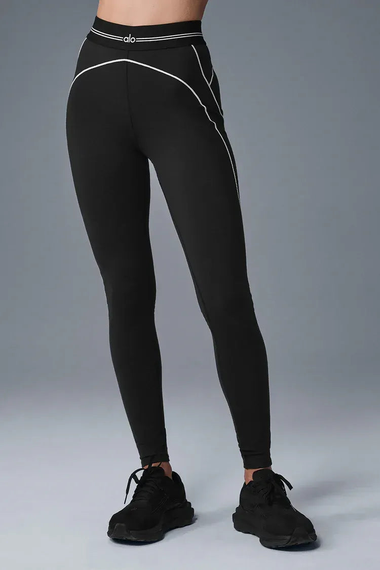 Airbrush High-Waist Heart Throb Legging - Black