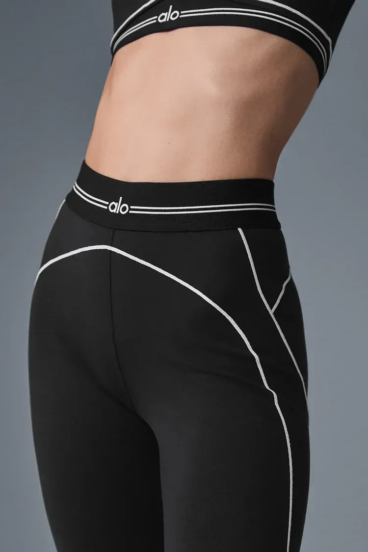 Airbrush High-Waist Heart Throb Legging - Black